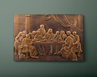 L'Ultima Cena: Decorazione murale in vetro temperato: Decorazione religiosa per la casa