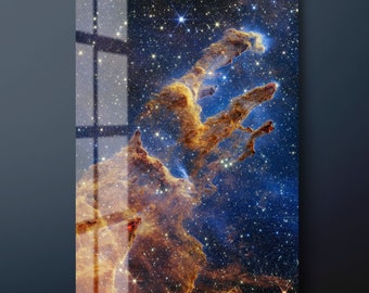 James Webb Telescope Tempered Glass Wall Art: NASA Space Image