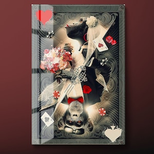 Monkey Tempered Glass Wall Art, Monkey Poster Painting Glass Wall Hanging, Game Room Wall Art Rolled Canvas, Casino Wall Art