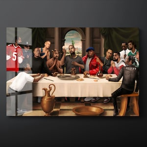 All Rappers Tempered Glass Wall Art, Hip-Hop Glass Wall Decor, Popular Musicians Glass Wall Hanging, Ready to Hang
