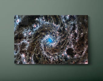 James Webb Telescope Phantom Galaxy Tempered Glass Wall Art-