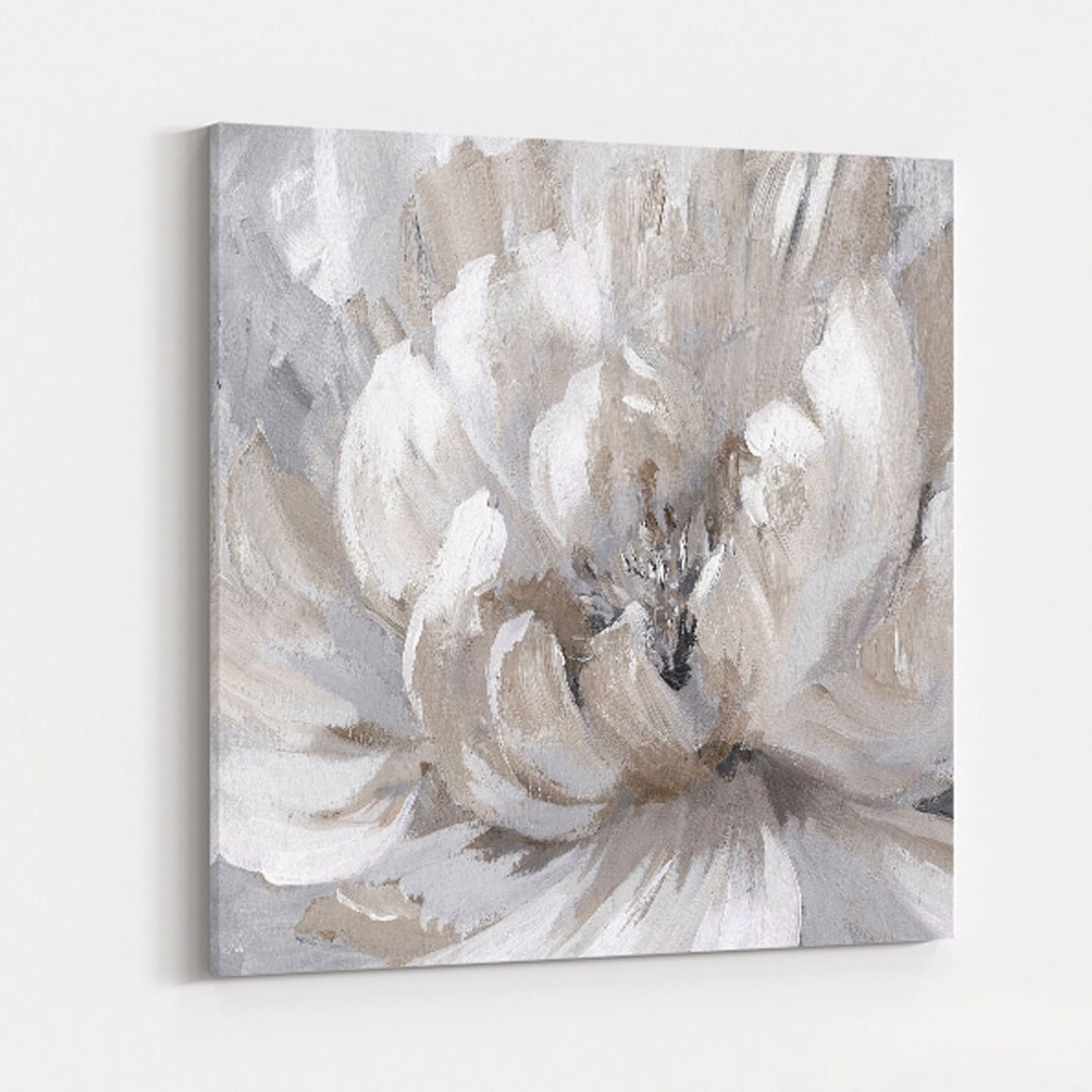 Oil Paint Flowers Canvas Wall Art Bloemen Wall Hangings Grey - Etsy