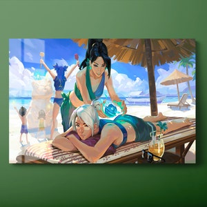 Valorant Holiday Photo Tempered Glass Wall Art, Valorant Heros Glass Wall Decor, Valorant Games Glass Wall Hanging, Ready to Hang