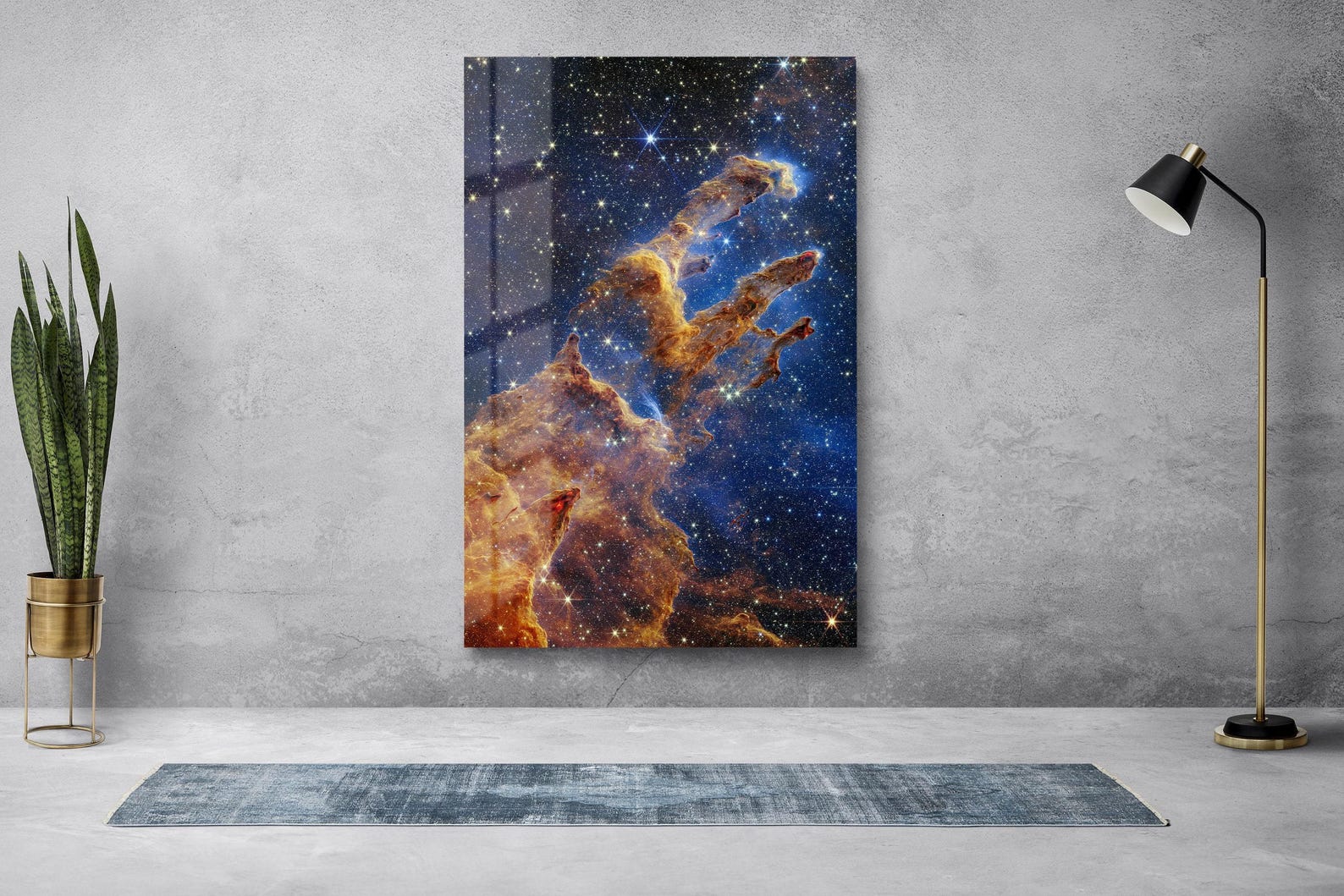 James Webb Telescope Pillars of Creation Tempered Glass Wall Art, Space ...