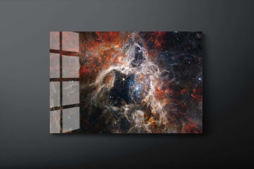 JWST Tarantula Nebula Wall Art | Tempered Glass Space Decor, James Webb ...