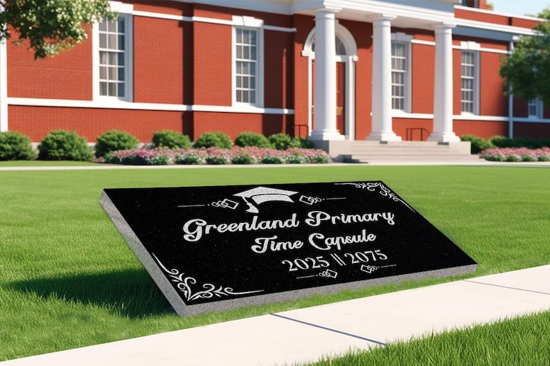 Time Capsule Rectangular School Time Capsule Marker, Custom School Time Capsule Marker – Laser ...