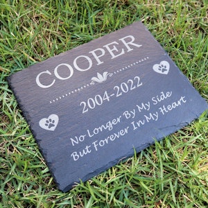 Custom Pet Memorial Slate Stone, Personalized 8x12 Dog Memorial Stone, Pet Grave Marker for Pet Dog Cat Horse, Grave Stone, Pet Headstone