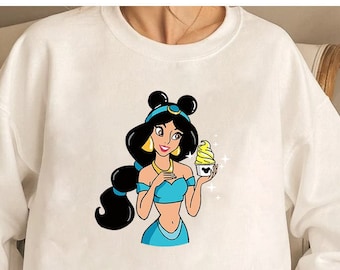 Jasmine Sweatshirt , Jasmine Princess Sweatshirt , Jasmine and Friends Sweatshirt , Disney Princess Sweatshirt , Disneyland Hoodie