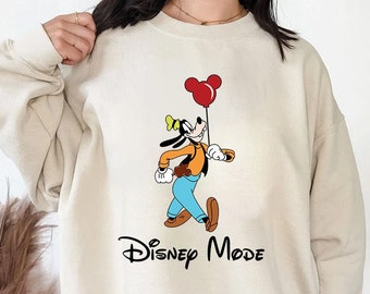 Sudadera Goofy Disney Mode, sudadera Disney World, sudadera con capucha Disneyland, sudadera con capucha Disney, sudadera Goofy, sudadera con capucha Goofy, camiseta Disney Goofy