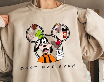 Goofy Best Day Ever Sweatshirt, Disney Goofy Sweatshirt, Goofy Hoodie, Disney Sweatshirt, Disney Goofy Hoodie, Disneyland Tee, Goofy Tee