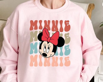 Minnie Mouse Sweatshirt, Minnie Mouse Hoodie, Disney Minnie Mouse Sweatshirt, Disney Sweatshirt, Disney Hoodie, Mickey Mouse Sweatshirt