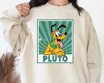 Sudadera con capucha de Disney Plutón, sudadera de Disney Plutón, camiseta de Disney Plutón, camisas de la familia Disney, camisas de Plutón Mickey, camisa de viaje de Disney, camiseta de Disney