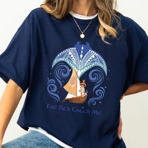 Disney Moana Grandma Tala Moana The Sea Calls Me FE1177 Holiday Trip Unisex T-shirt, Sweatshirt, Family Birthday Gift Adult Kid Toddler Tee image 3