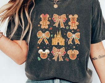 Camiseta unisex de viaje de vacaciones con lazo de coqueta de pan de jengibre de Disney D1038, sudadera, regalo de cumpleaños familiar, camiseta para adultos y niños pequeños