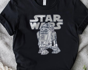Retro 90s Star Wars R2-D2 Estilo vintage WS1205 Viaje de vacaciones Camiseta unisex, sudadera, regalo de cumpleaños familiar Camiseta para niños adultos y niños pequeños