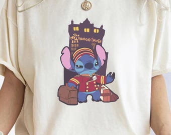 Disfraz de Stitch del Hollywood Tower Hotel para Halloween_E1225, camiseta unisex para viaje de vacaciones, sudadera, regalo de cumpleaños familiar, camiseta para adultos y niños pequeños