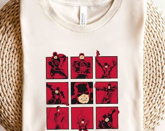 Marvel Comics Daredevil The Faces of The Man With No Fear WS1138 Trip Unisex T-shirt, Sweatshirt, Family Birthday Gift Adult Kid Toddler Tee