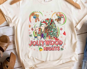 Camiseta unisex de viaje de vacaciones Disney Jollywood Nights D1044, sudadera, regalo de cumpleaños familiar, camiseta para adultos y niños pequeños
