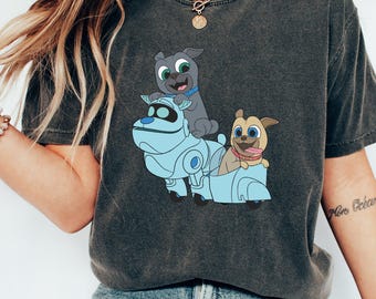 Disney Puppy Dog Pals Bingo Rolly A.R.F_E1085 Camiseta unisex para viaje de vacaciones, sudadera, regalo de cumpleaños familiar, camiseta para adultos y niños pequeños