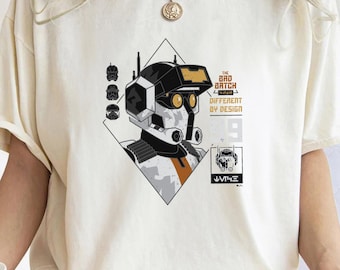Star Wars The Bad Batch Tech Different by Design FE1427 Camiseta unisex para viaje de vacaciones, sudadera, regalo de cumpleaños familiar, camiseta para adultos y niños pequeños