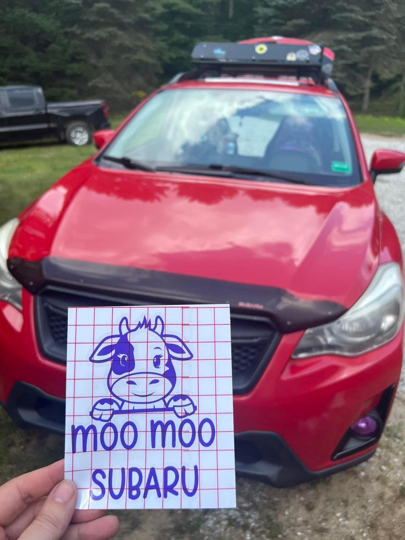 Moo Moo Subaru Decal - Etsy