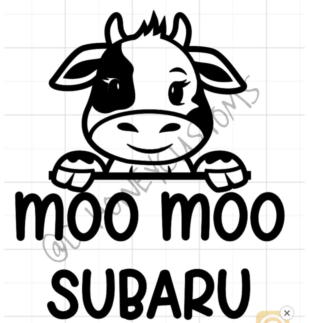 Moo Moo Subaru Decal - Etsy