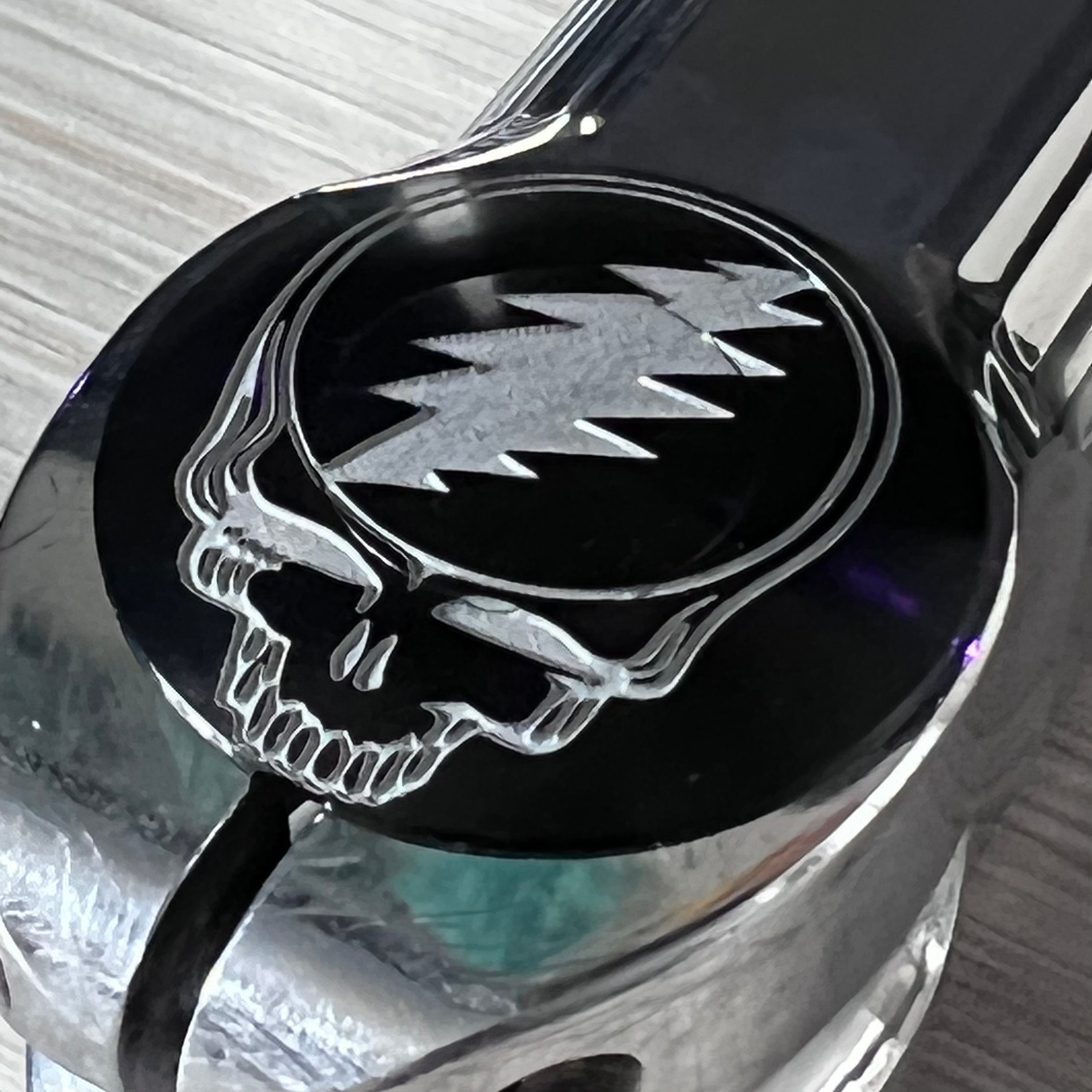 Steal Your Face Grateful Dead Bicycle Stem Top Cap Etsy