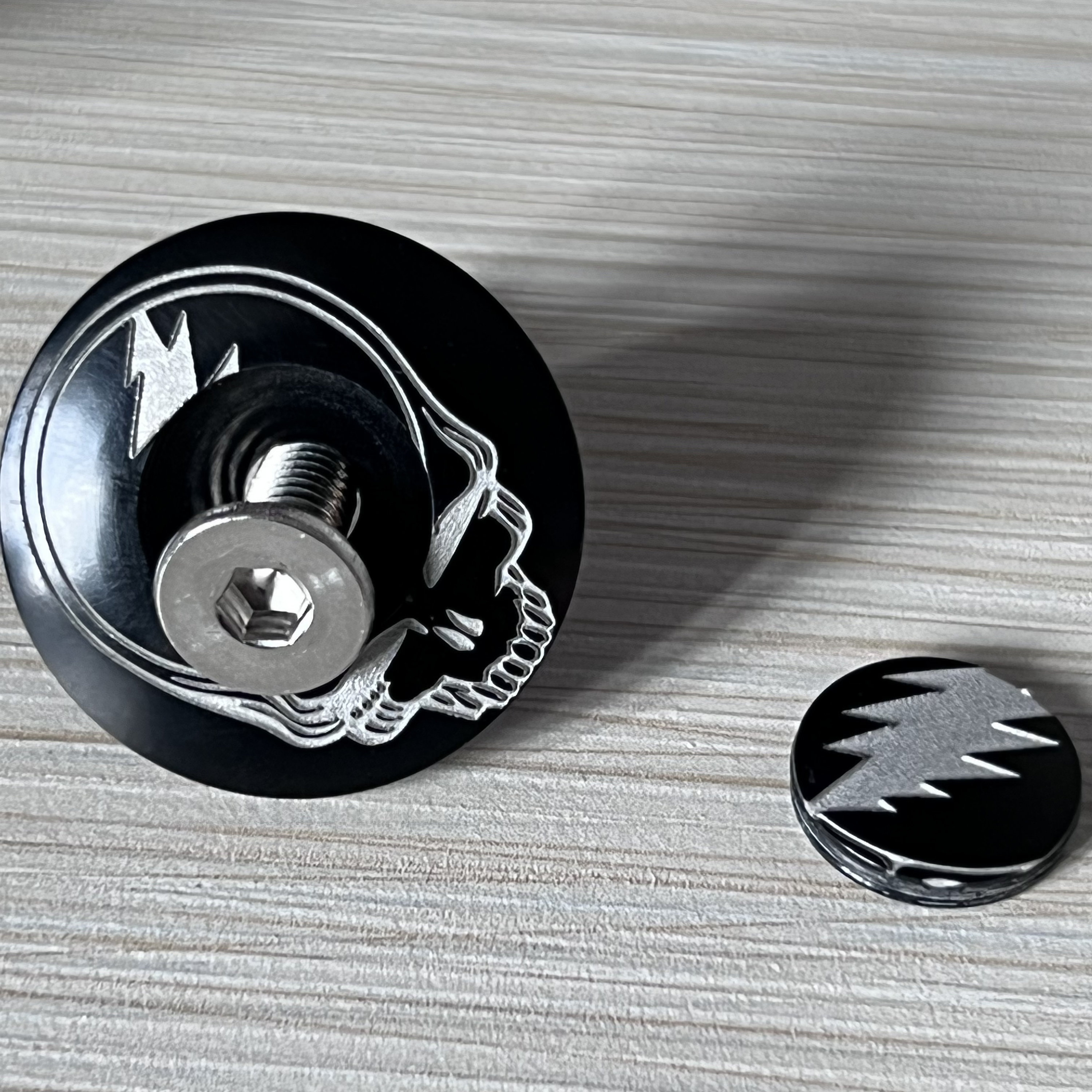 Steal Your Face Grateful Dead Bicycle Stem Top Cap Etsy