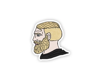 Giga Chad meme  Sticker for Sale by zaklawson24