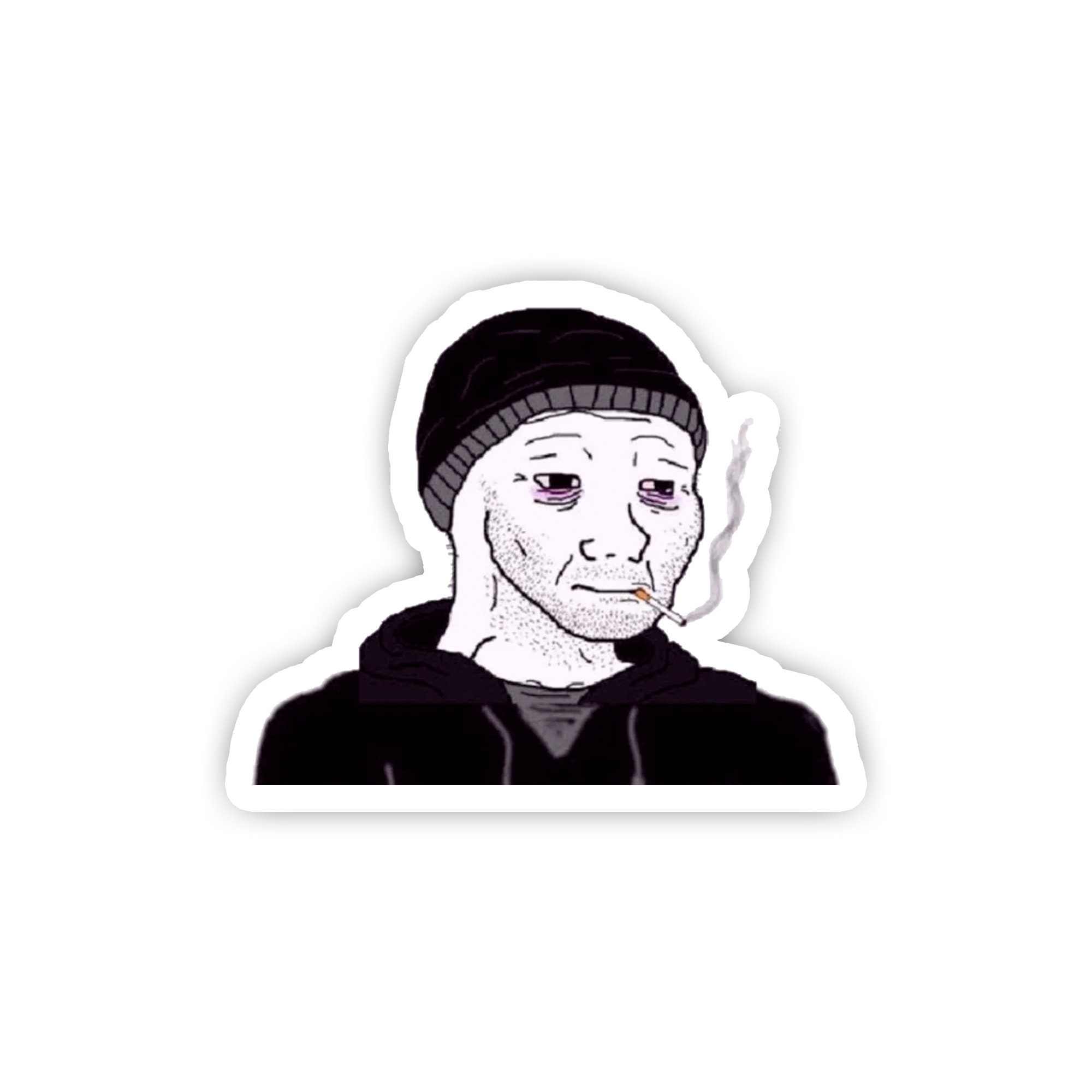 Doomer Wojak Sticker for Sale by Verbital