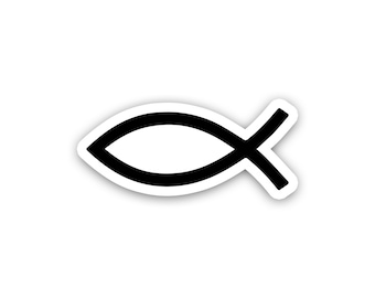 Ichthys, Jesus Fish, Christian Fish Symbol Sticker