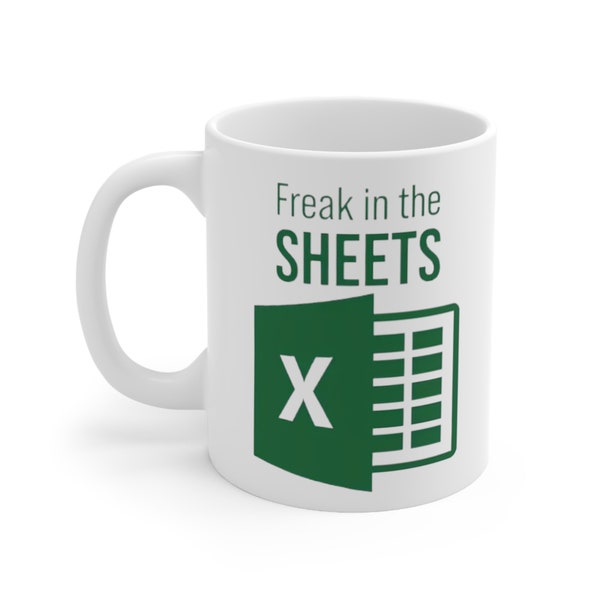 Freak In The Sheets Mok, Excel Koffiemok, Mok Excel, Accountant Gift, Accountant Mok, Tax Accountant Gift