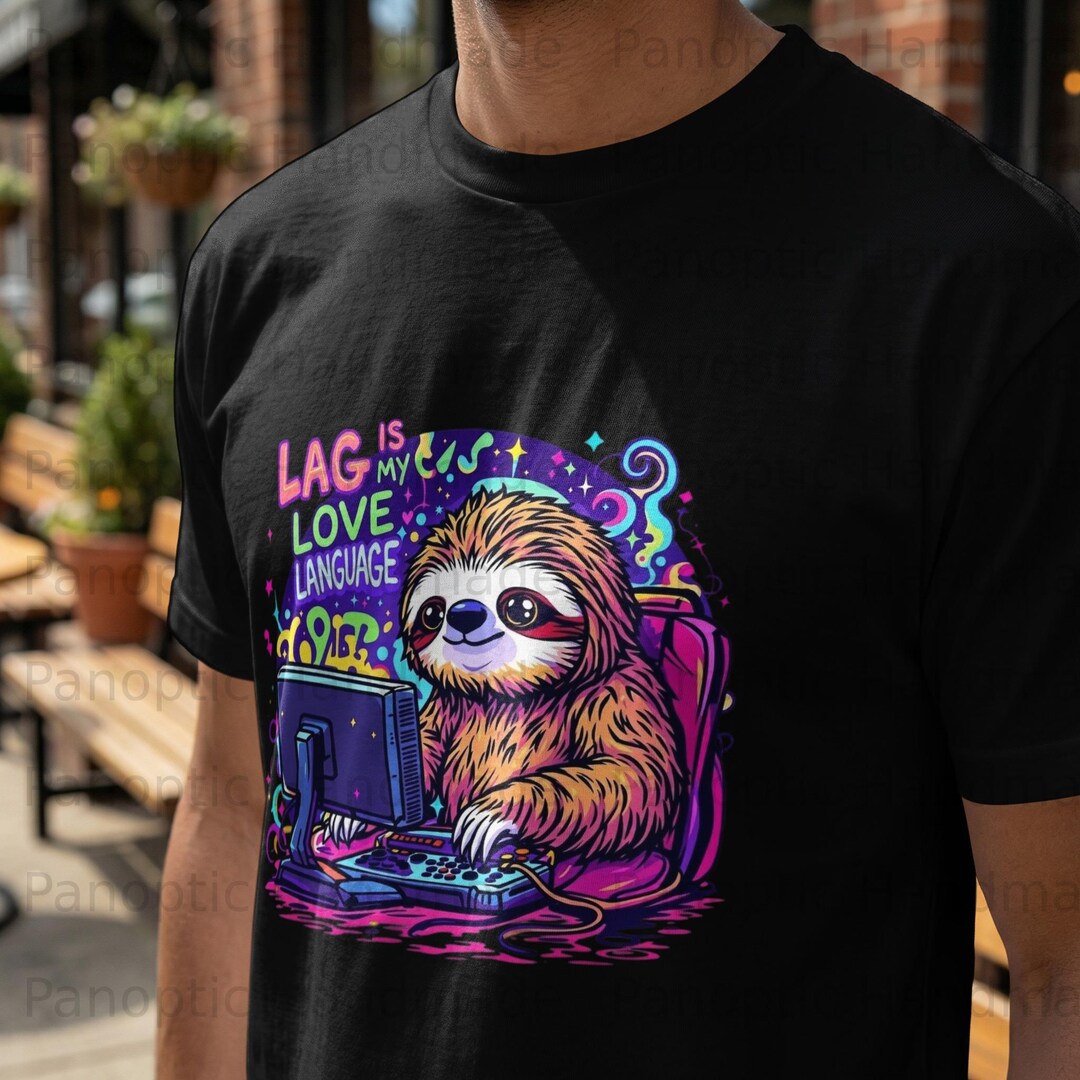 Sloth Gamer SVG PNG, Lag is My Love Language Digital Download, Cute ...