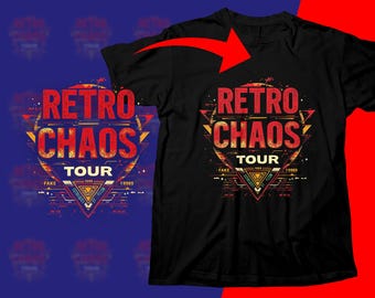 グランジバンドTシャツデザイン | レトロ90年代ツアーグラフィック | ヴィンテージロックPNGデジタルダウンロード