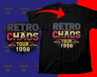 グランジバンドTシャツデザイン | レトロ90年代ツアーグラフィック | ヴィンテージロックPNGデジタルダウンロード