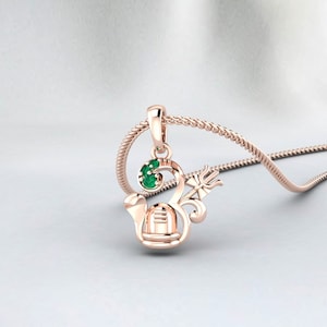 Emerald hanger Om Ohm Lord Shiva Trident Trishul Ketting shivling hanger Geoxideerde Handgemaakte Hanger, Shiva Hanger 925 Zilveren Hindoe Idool
