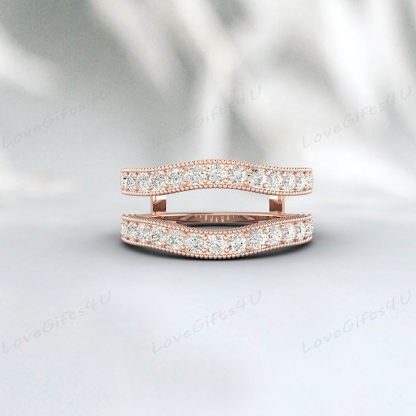 Enhancer Rose Wedding Ring Etsy