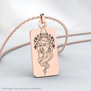 Gravierter Stier Sternzeichen Stern Anhänger Tarot Sternzeichen Halskette Zierliche Tarot Astrologie Halskette Geschenke für sie Weihnachtsgeschenk Hela Engel Anhänger