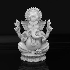 Lord Ganesh STL digitalfil för 3D-utskrift