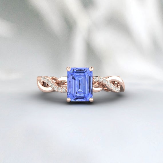 Tanzanite infinity shop ring