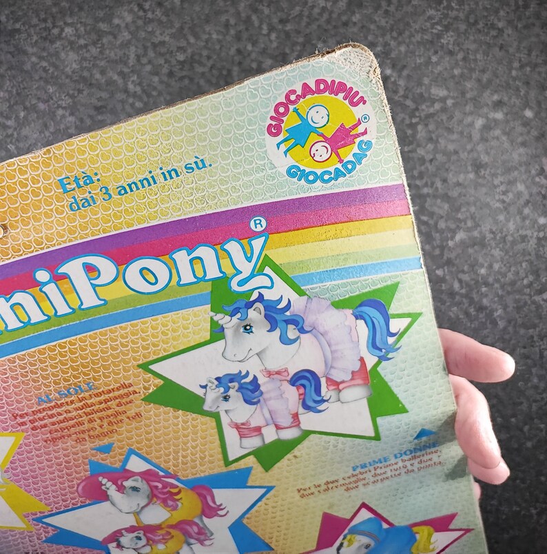 Vintage My Little Pony G1 Pony Wear Mutter und Baby Pony Workout Italienisch Bild 3