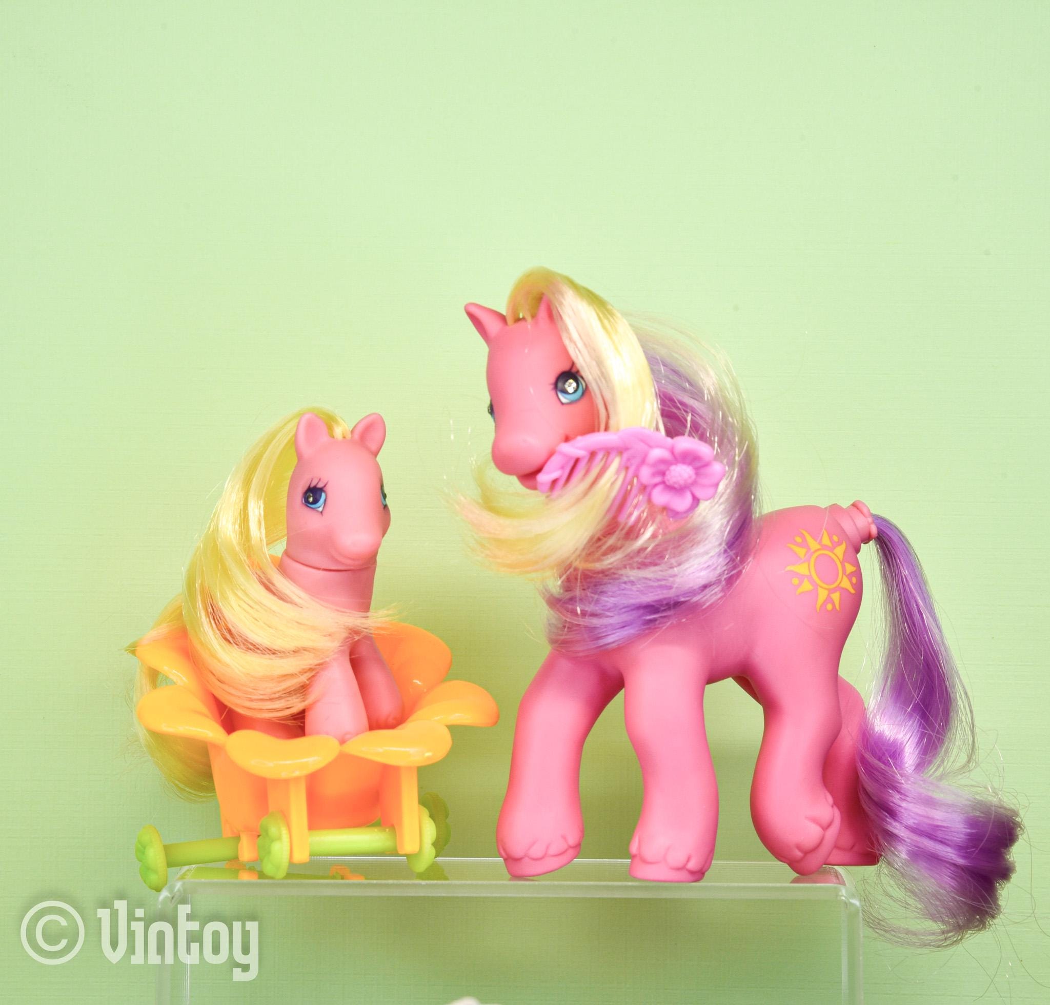 My Little Pony G2 - Sunsparkle Et Baby Sunbeam - Lot De 2 Petits Poneys - Neufs Sous Blister