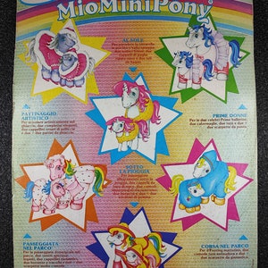 Vintage My Little Pony G1 Pony Wear Mutter und Baby Pony Workout Italienisch Bild 2