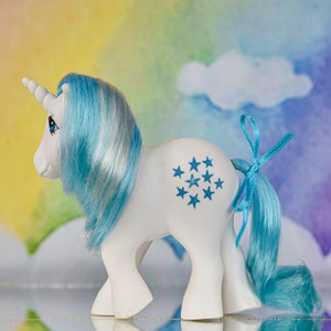 Très rare HTF vintage My Little Pony G1 Re Unicorno variante III Italie Nirvana italien image 3