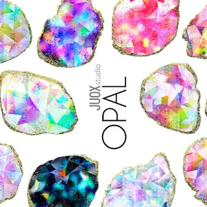12 Opal Geode Stone  only PNG clipart, Agate stone elements, transparent PNG, PNG format, gold foil stone decor, overlays graphics