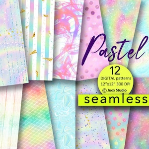 12 SEAMLESS only JPG pastel gradient digital backgrounds paper pack, ombre textures, digital backgrounds, instant download
