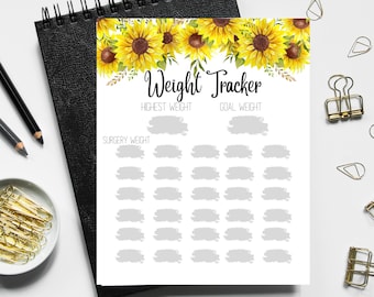 Sunflower bariatric weight loss tracker