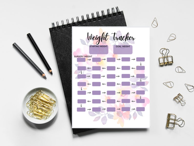Bariatric Weight Loss Tracker, Printable Weight Loss Tracker, Printable ...