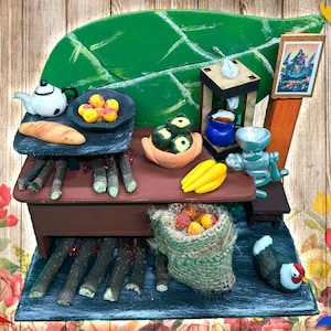 Handmade Mini Traditional Colombian Kitchen + Free Gift