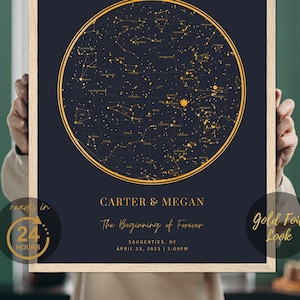 Affiche personnalisée de carte des étoiles, astronomie de la date et du lieu, impression unique de carte du ciel, carte du ciel personnalisée, carte céleste personnalisée